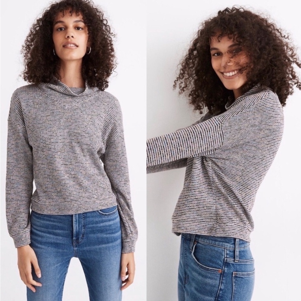 Madewell Multicolor Striped Mock Neck Sweater – XXS